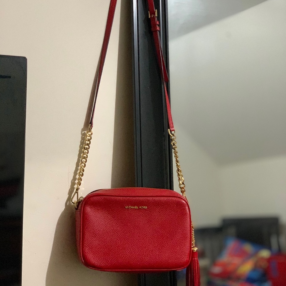 Michael Kors Ginny Leather Crossbody Bag